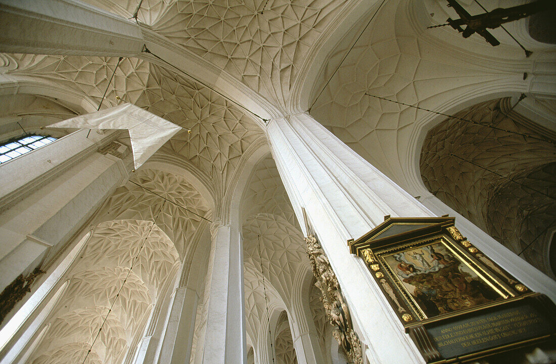 Interior vaulting at St. Mary s Church. Gdansk. Pomerania. Poland
