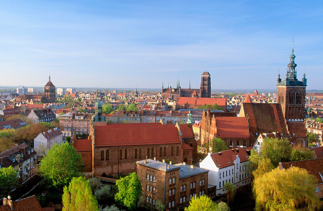 St Mary s (left) and St Joseph s (right) Churches in Gdansk. Pomerania. Poland