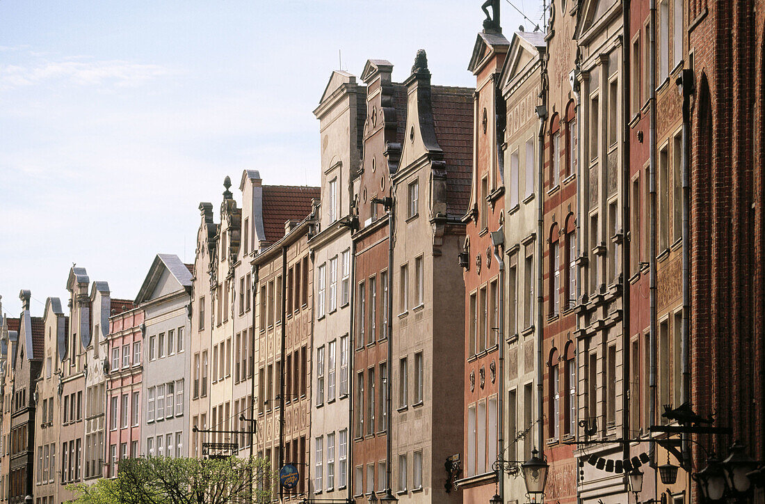 Dluga street. Town Square building. Gdansk. Pomerania. Poland