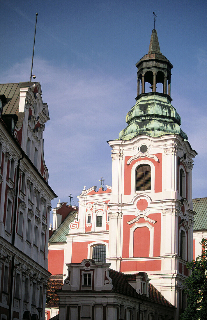 Paris church. Stary Rynek and Zydowska street. Old town. Poznan. Wielkopolska. Poland