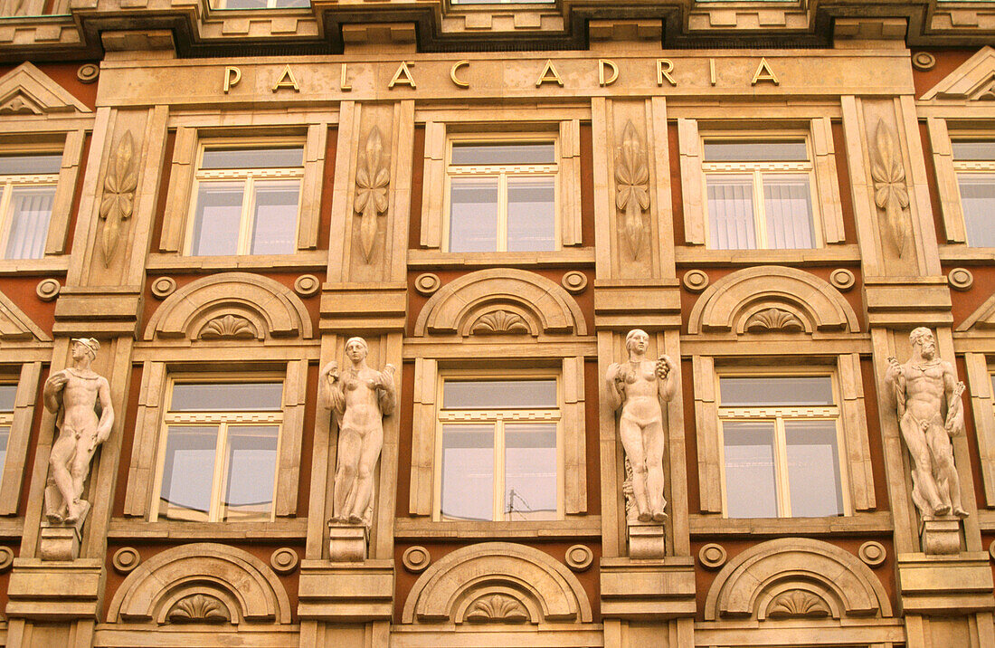 Palac Adria home of Prague s Laterna Magika. Nove Mesto. Prague. Central Bohemia. Czech Republic