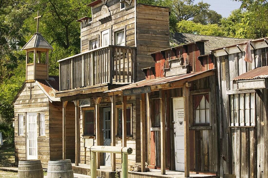 Gold Rush-era buildings in Angels Camp. Gold Country. California, USA