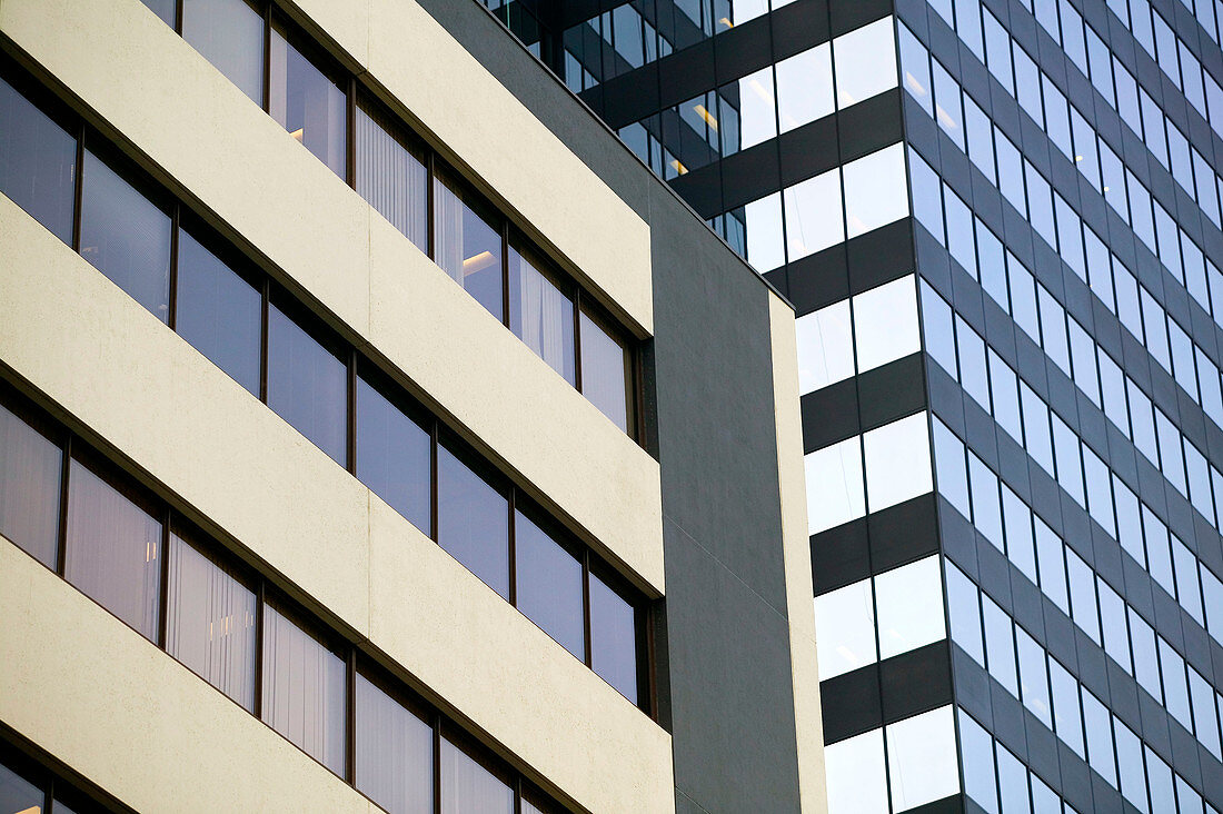 Downtown architecture, detail of 10130 103rd Street. Edmonton. Alberta, Canada