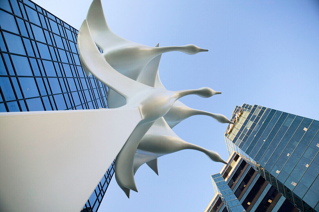 Sculpture, Western Spirit by R. Dow Reid (1985). Regina. Saskatchewan, Canada