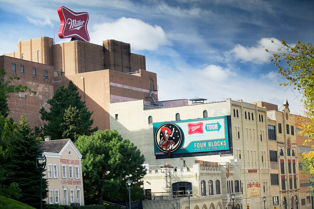 Miller Brewing Co. original and modern breweries, America s beer capital. Milwaukee. Wisconsin, USA