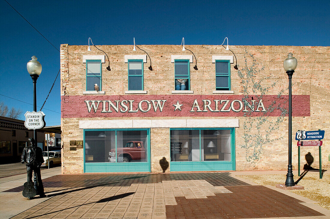 Downtown Winslow on Route 66. Arizona, USA