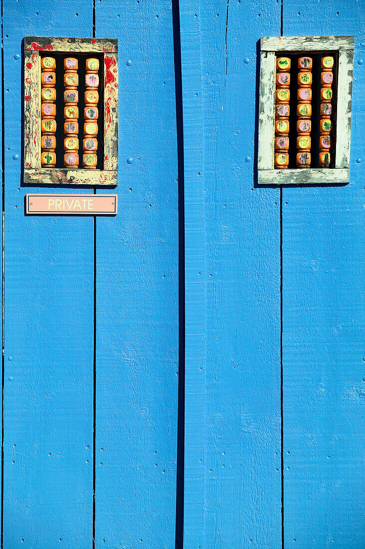 Colourful gallery doors. Tubac, South Arizona s premier craft town. Arizona, USA