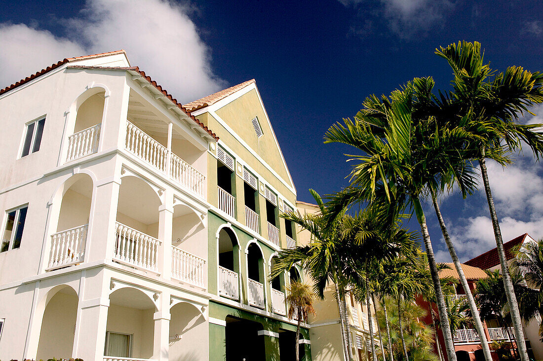 Bahamas, Grand Bahama Island, Lucaya: Port Lucaya Marketplace, Pelican Bay Resort Detail