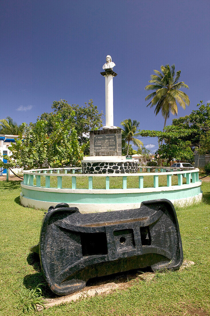 French West Indies (FWI), Guadeloupe, Basse-Terre, Sainte-Marie: Monument to Christopher Columbus, landed here in 1493