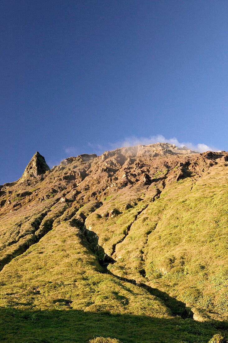 French West Indies (FWI), Guadeloupe, Basse-Terre, La Soufriere: La Soufriere Volcano Landscape