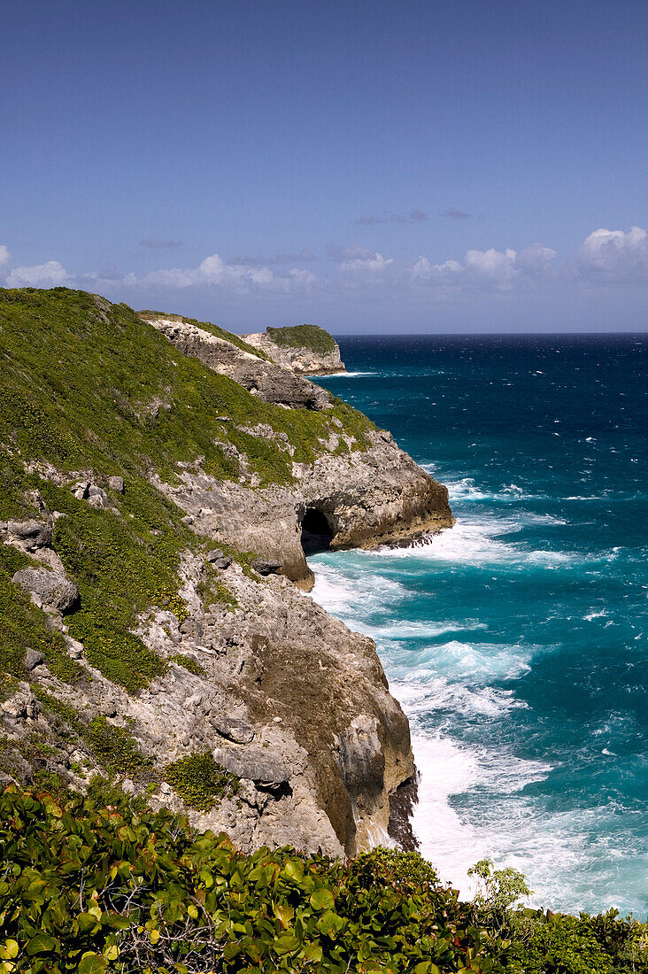 French West Indies (FWI), Guadeloupe, Marie-Galante Island, Gueule Grand Gouffre: Rock Arch, North Coast