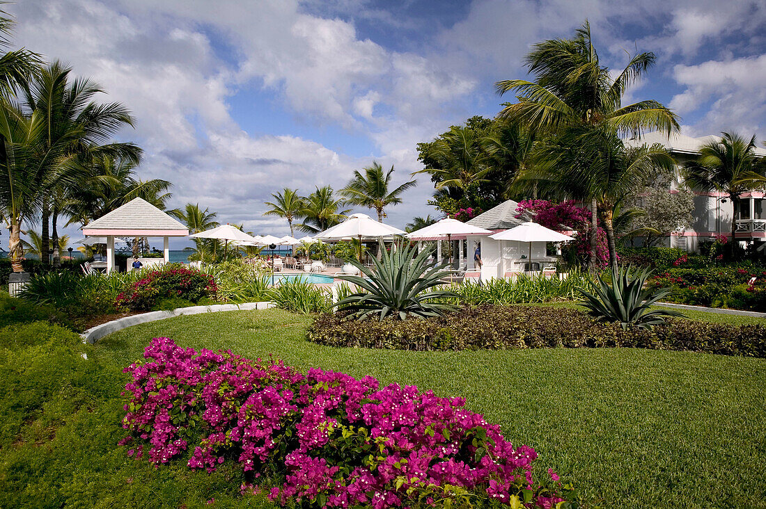 Turks & Caicos, Providenciales Island, Grace Bay: View of Ocean Club Hotel