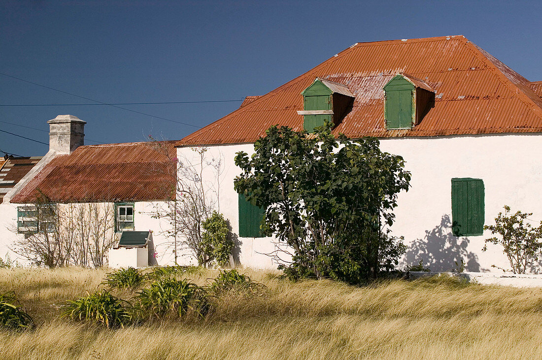 Turks & Caicos, Salt Cay Island, Balfour Town: Historic Former World s Greatest Producer of Salt: village House Detail