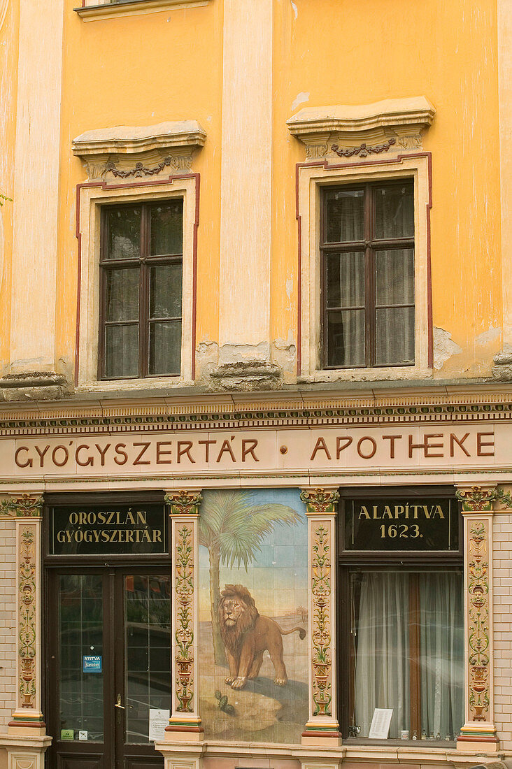 The Lion Pharmacy (b.1623). Sopron, Medieval town on Austrian border. Western Transdanubia. Hungary. 2004.