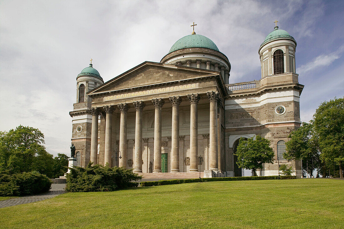 Morning, Estergom Basilica (b.1856). Largest church in Hungary. Hungarian Religious Center. Estergom. Danube bend. Hungary. 2004.