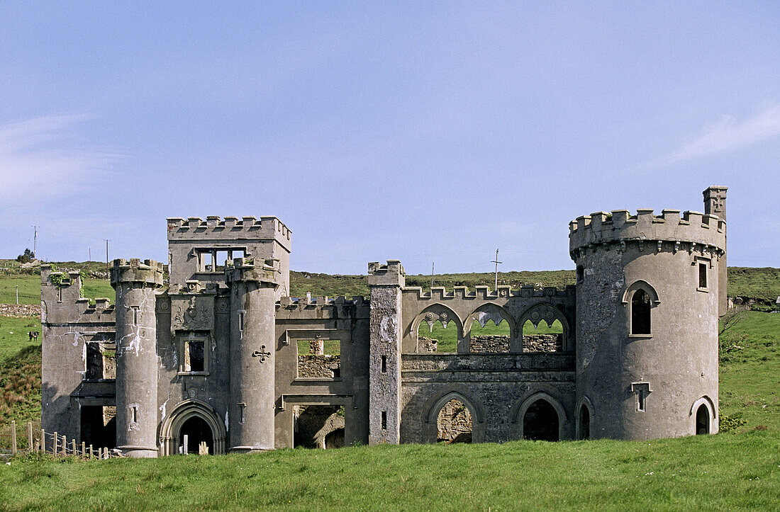 Castle s ruins. Clifden. Connemara. Co. Galway. Ireland.