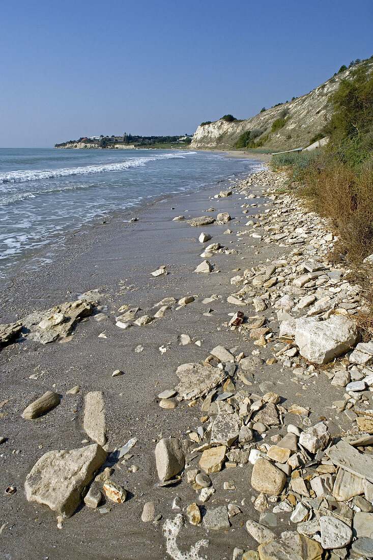 Beach near Balchik, Black Sea coast. Bulgaria