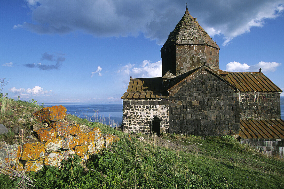 Sourb Astvatsatsin (Mother of God) church by Lake Sevan. Armenia