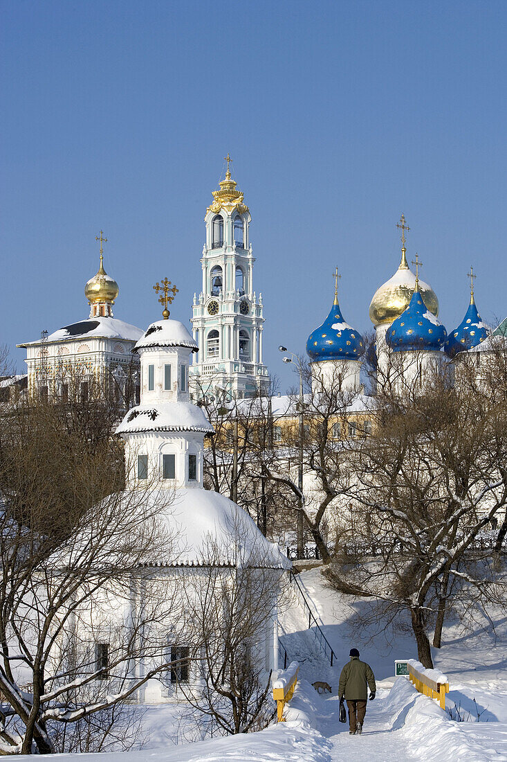 Chapel of St Paraskeva over the walls. Holy Trinity-St. Sergius Lavra (monastery), Sergiyev Posad. Golden Ring, Russia