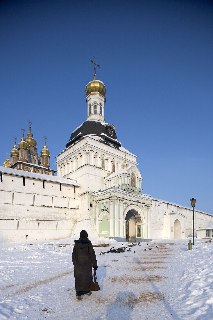 Red or Fine Gate, 16th-19th century, Fortification wall. Holy Trinity-St. Sergius Lavra (monastery), Sergiyev Posad. Golden Ring, Russia