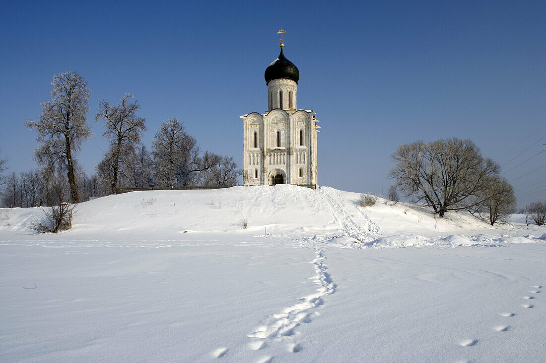 Church of the Intercession on the Nerl, 1165. Bogoliubovo. Golden Ring, Russia
