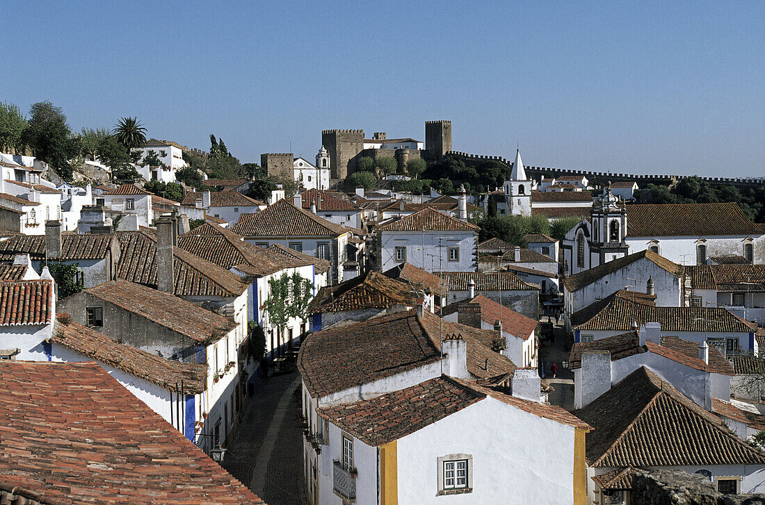 Medieval walled town of Óbidos. Portugal