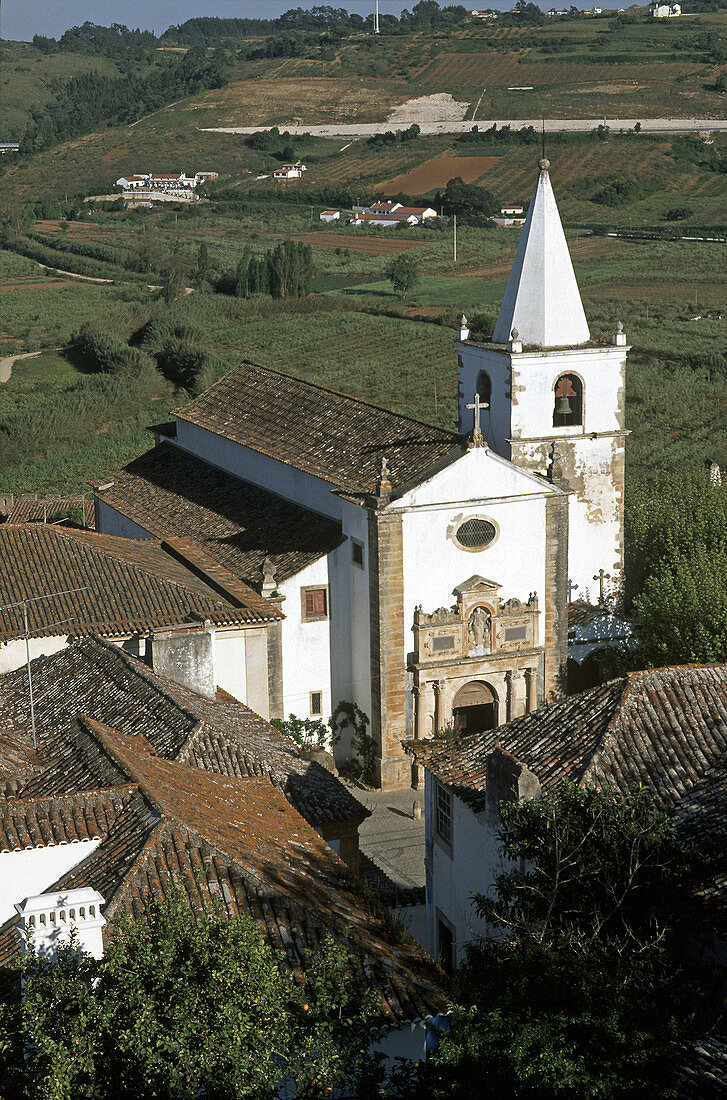 St. Mary s Church in old town Óbidos. Portugal