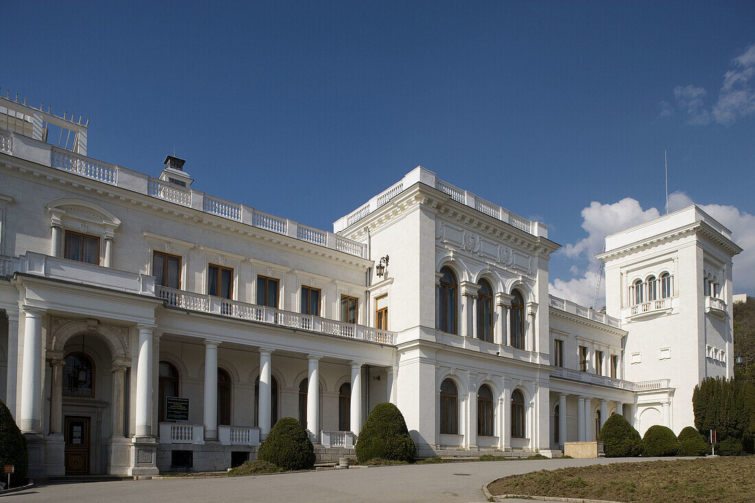 Livadia Palace built in 1910-11 (it served as the meeting place of the Yalta Conference in 1945), Livadiya. Crimea, Ukraine