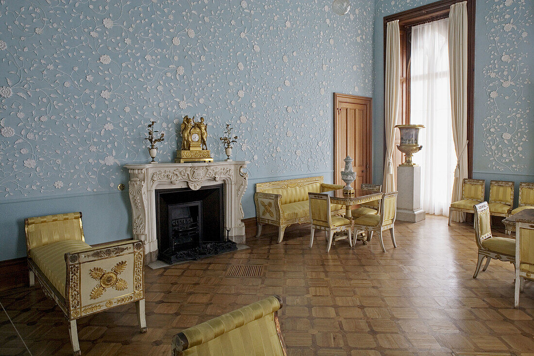 Tudor style room of Vorontsov s Palace (1828-46), Alupka. Crimea, Ukraine