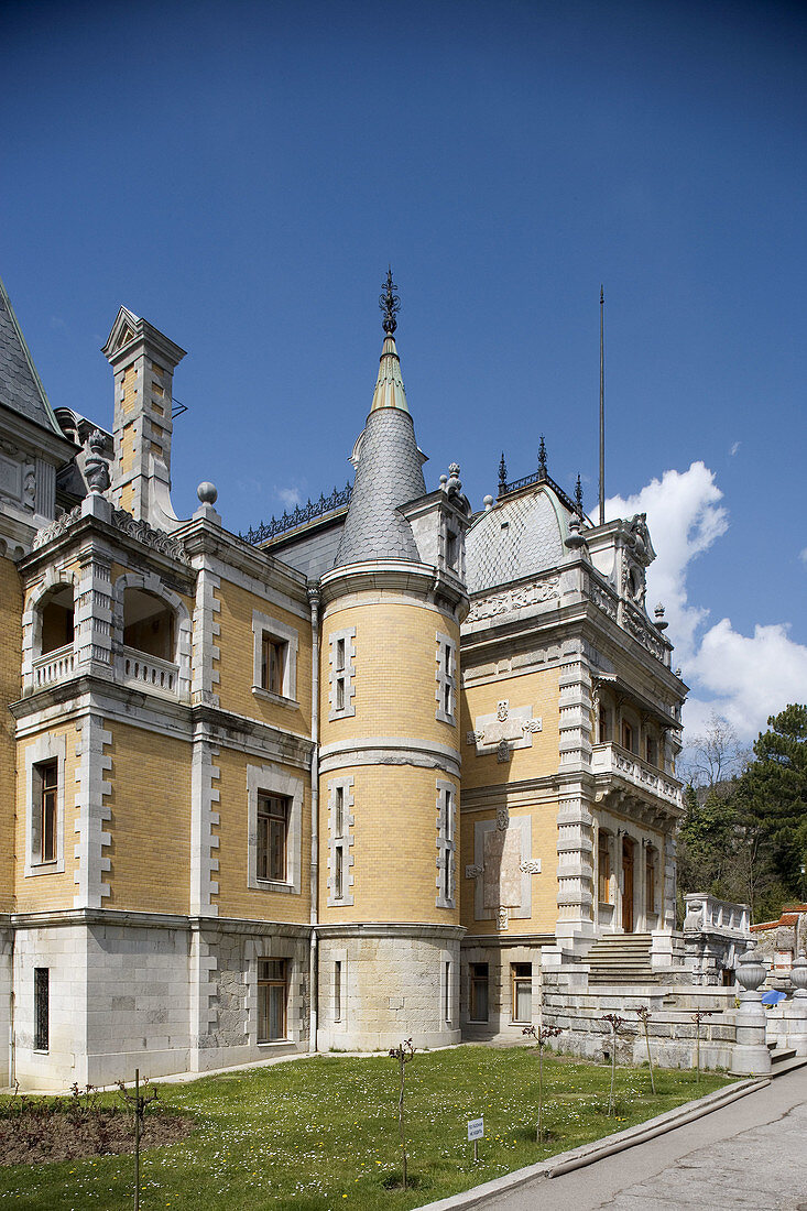Louis XIII style manor house which belonged to tsar Alexander III of Russia, Massandra. Crimea, Ukraine