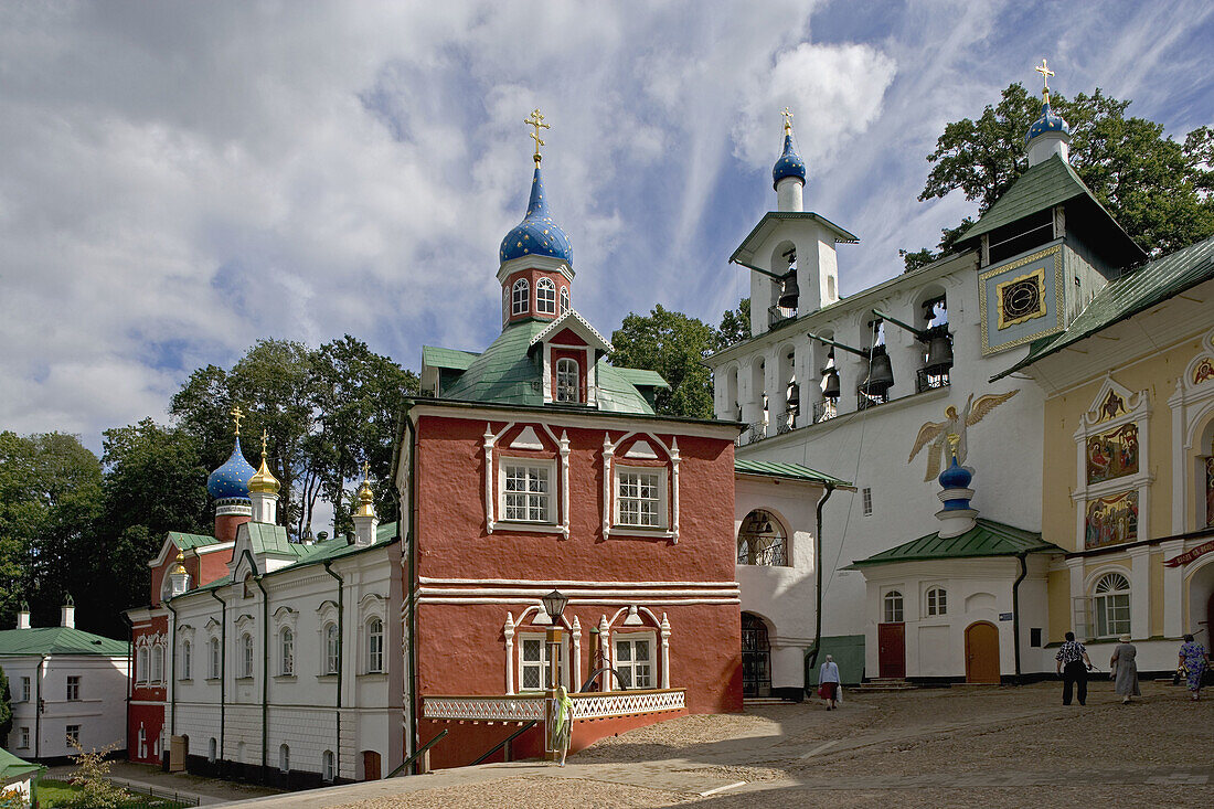 Saint Dormition Orthodox Monastery, founded in 1473. Petchory, near Pskov. Russia