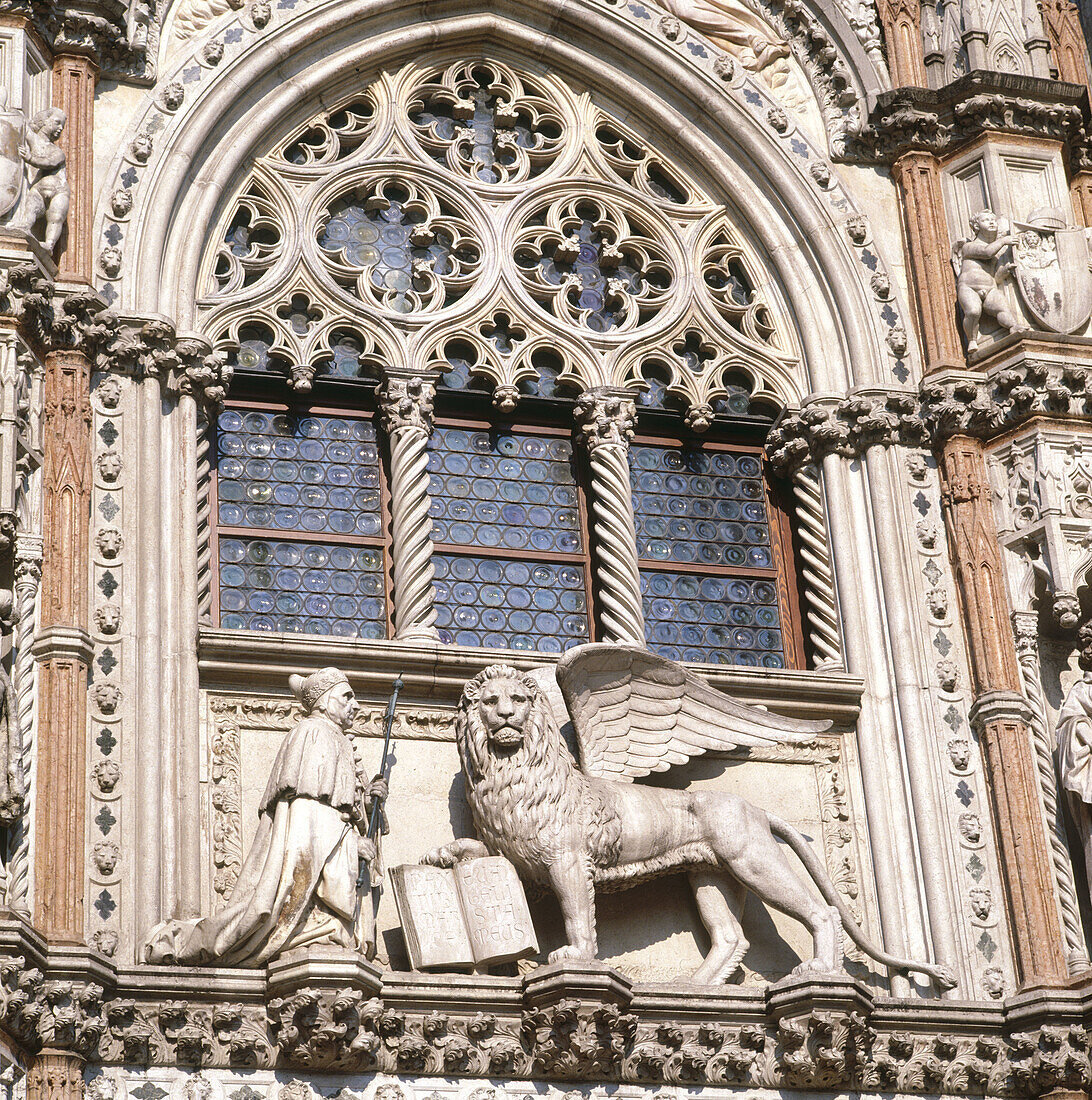 Palazzo Ducale facade. Venice. Italy