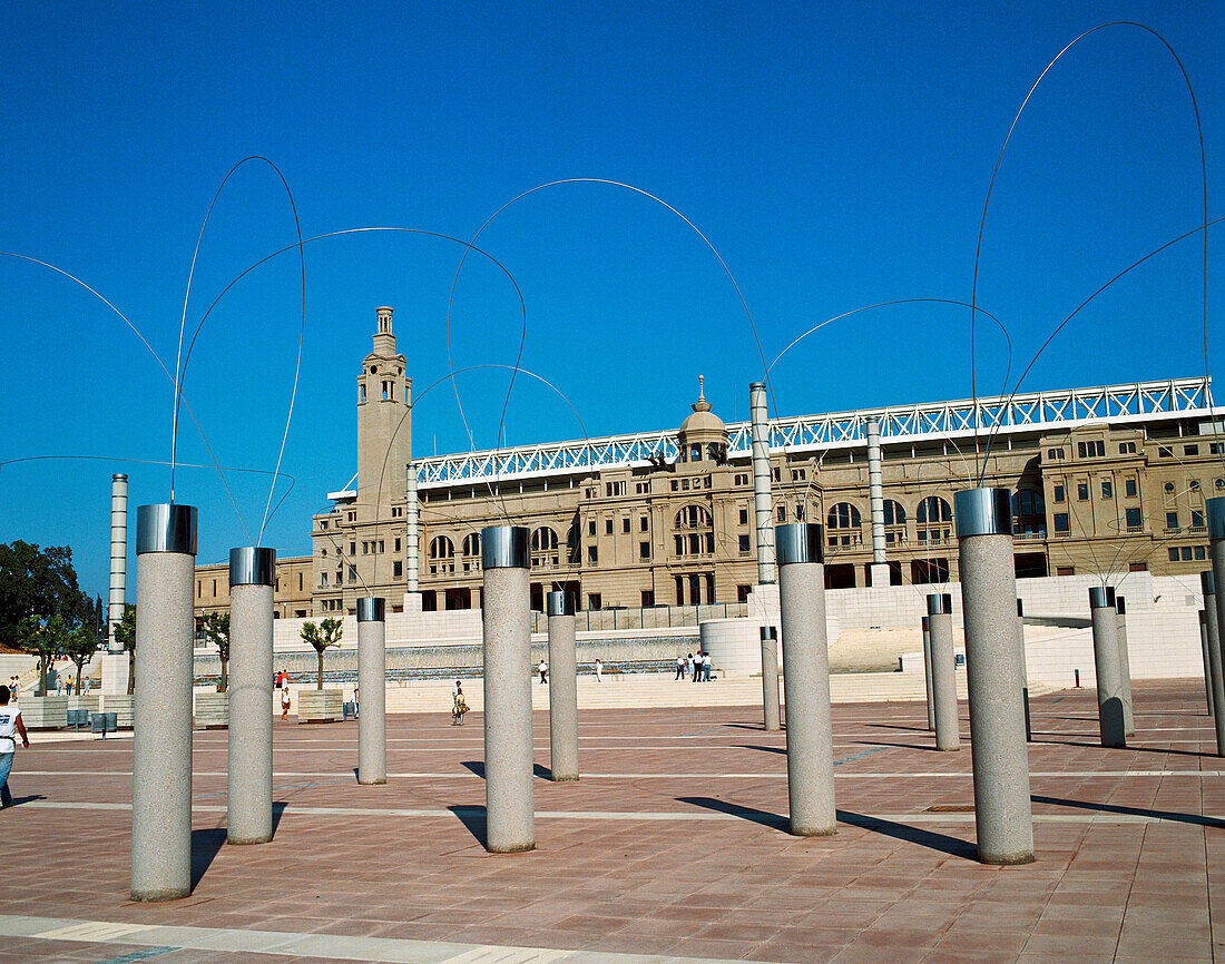 Sculptures by Aiko Miyawaki. Olympic Stadium, Montjuic, Barcelona, Spain