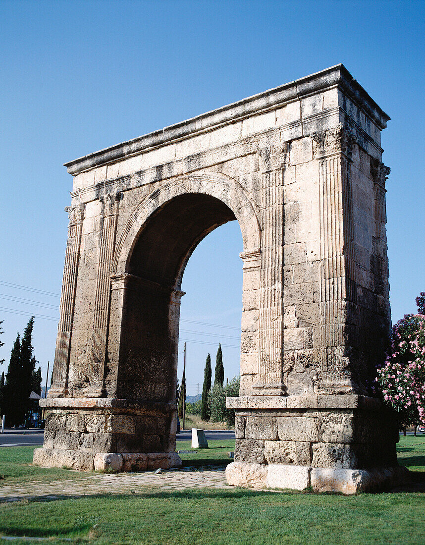 Arc de Berà, Roman arch. Tarragona province. Spain
