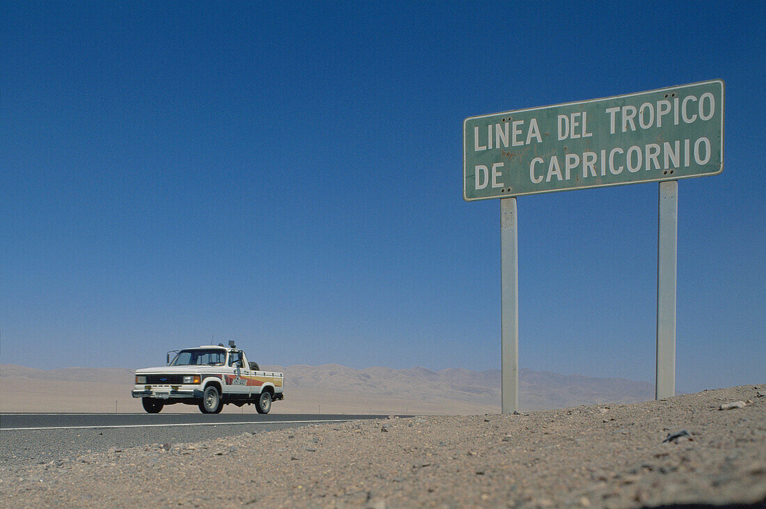 Tropic of Capricorn. Atacama Desert. Chile
