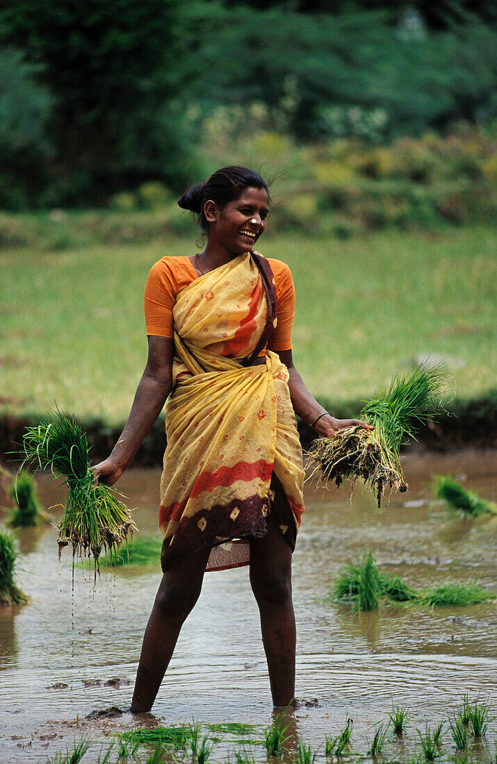 Woman working in the field