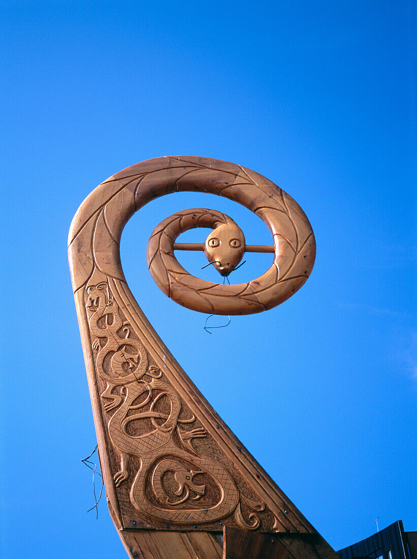 Bow of viking ship. Oslo. Norway