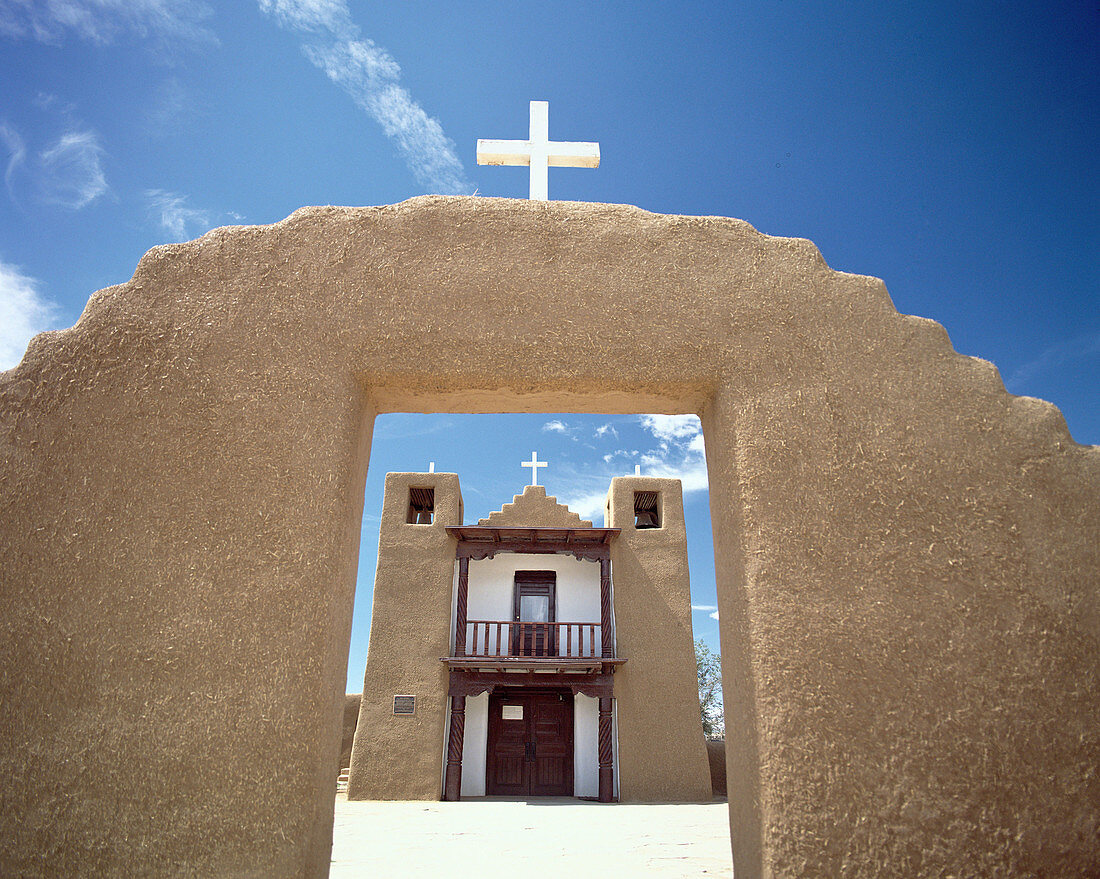 Church. Taos pueblo. Taos. New Mexico. USA