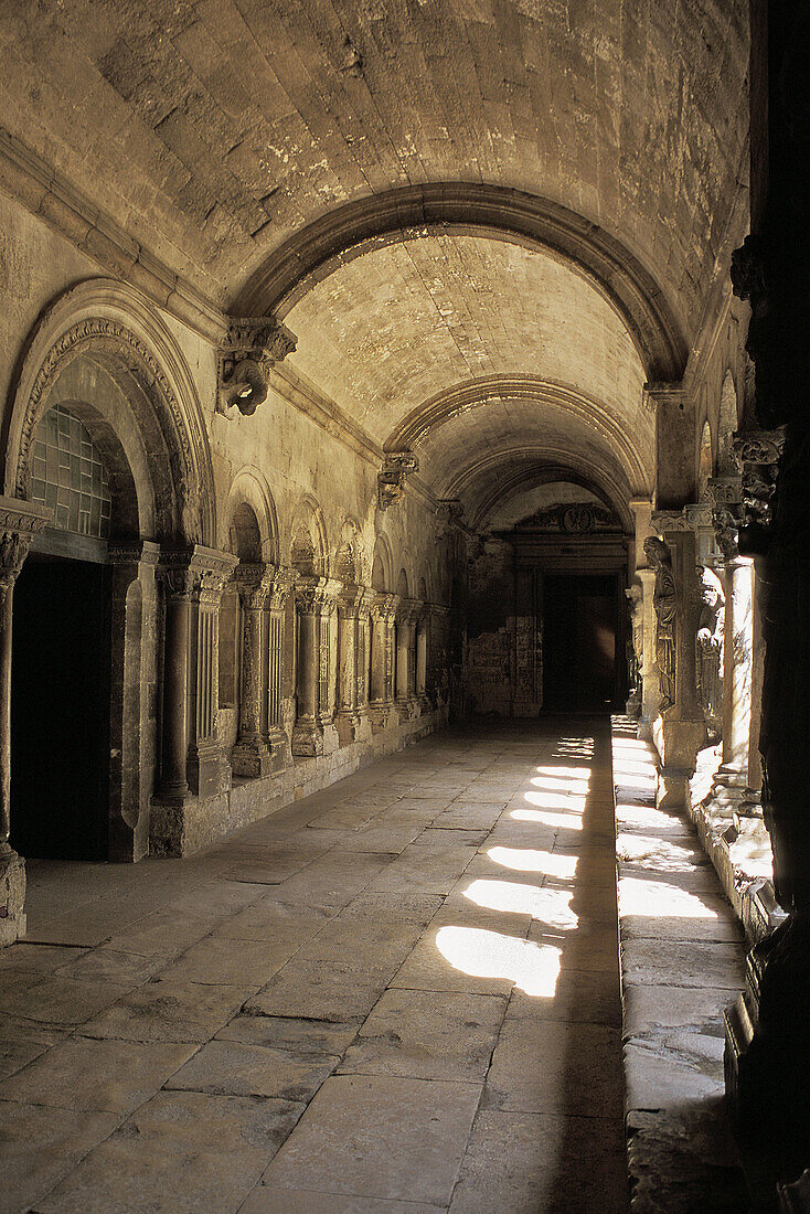 Saint Trophime church cloister. Arles. Bouches-du-Rhône. Provence. France.