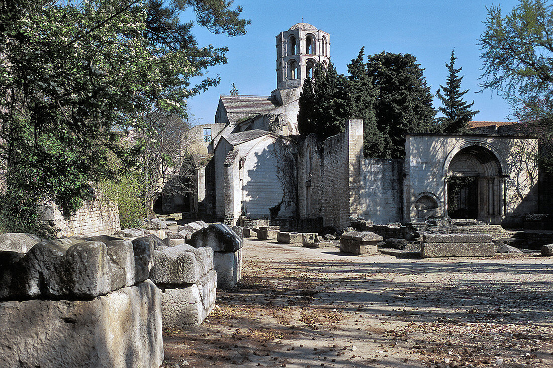 Saint Honorat des Alyscamps, XIIth century. Arles. Bouches-du-Rhône. Provence. France.