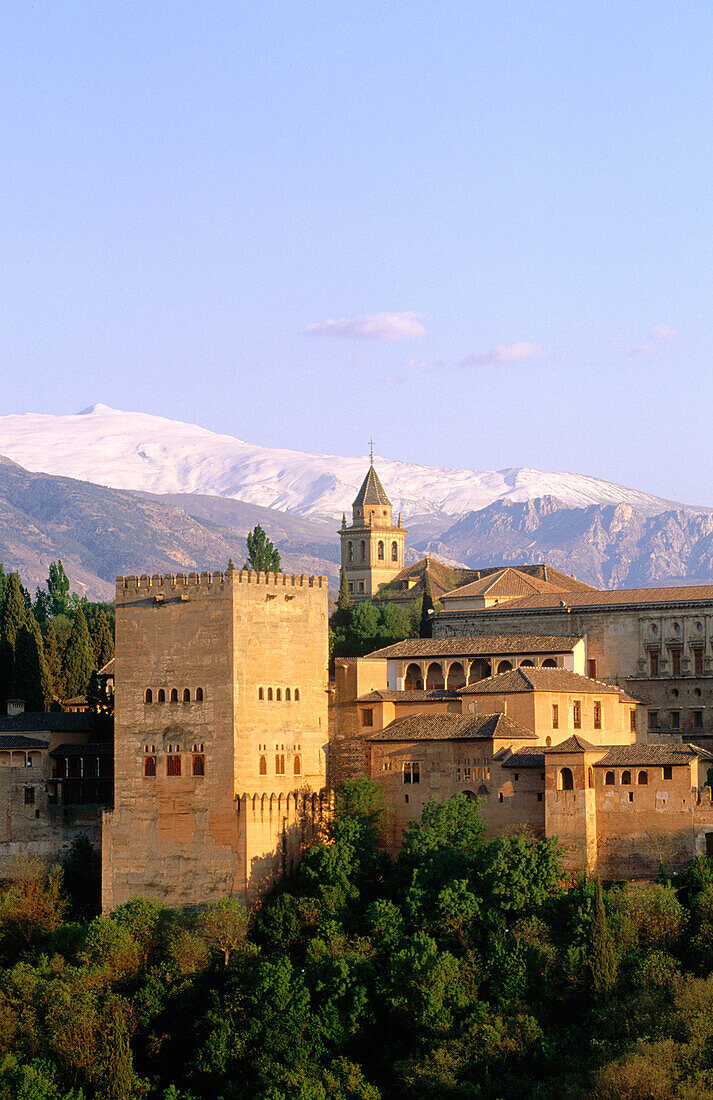 La Alhambra and Sierra Nevada. Granada. Andalusia. Spain