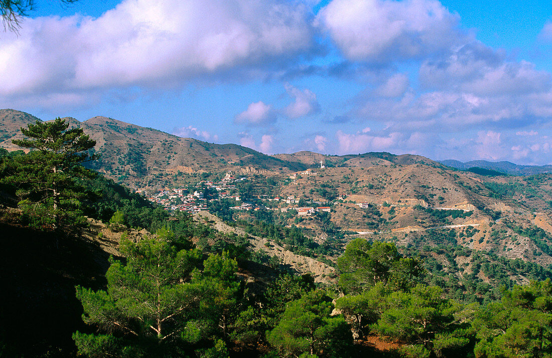 Mountains in Troodos. Between the villeges of Pedulas and Kakopetria. Cyprus