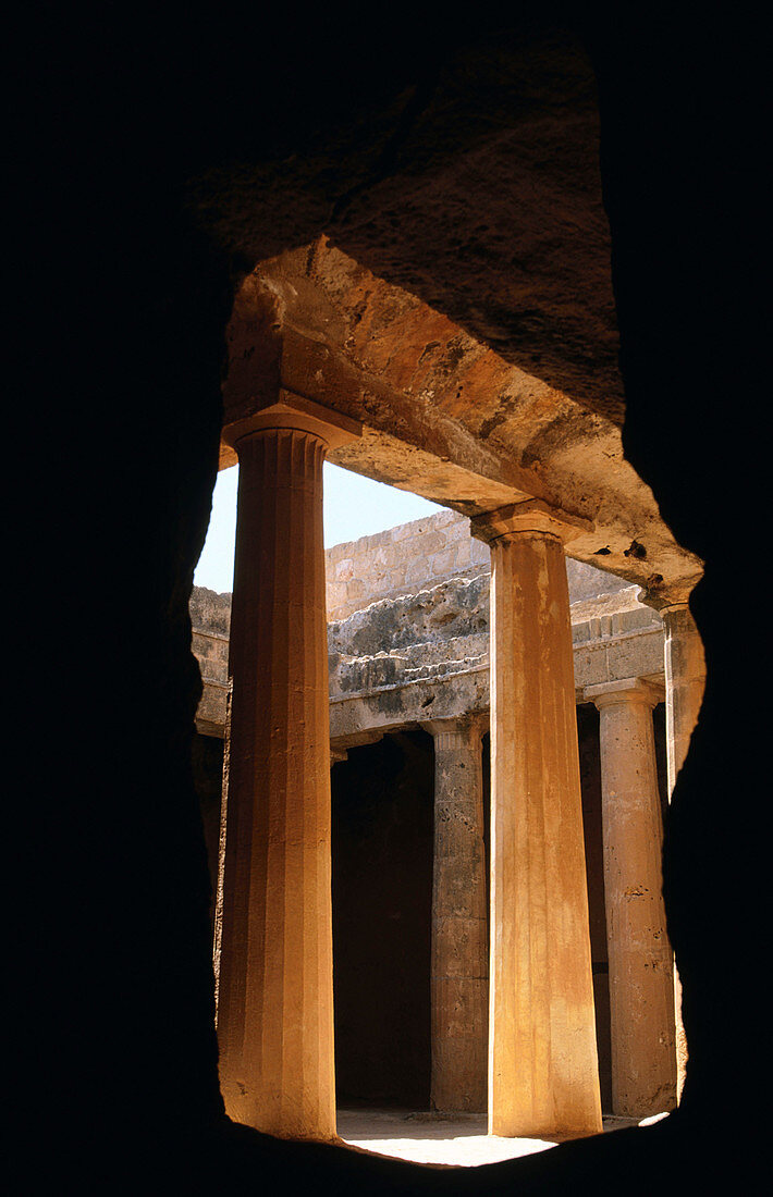 Tombs of the Kings, Hellenistic necropolis (4th century BC). Paphos. Cyprus