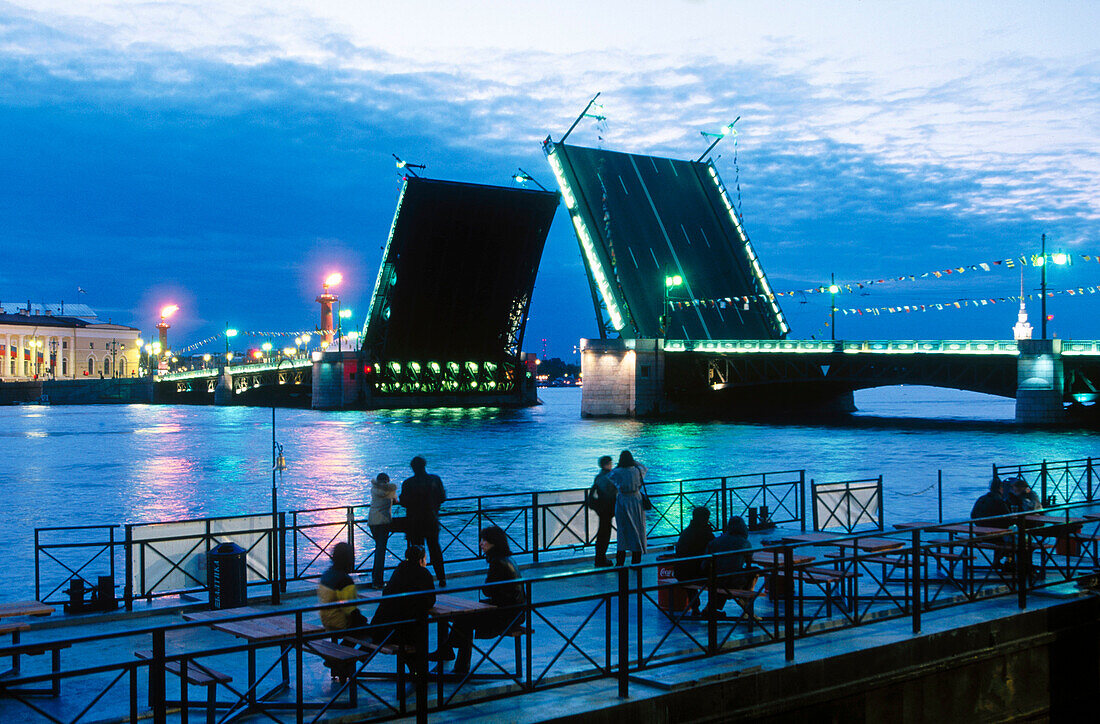 The Palace Bridge in Saint Petersburg, Russia