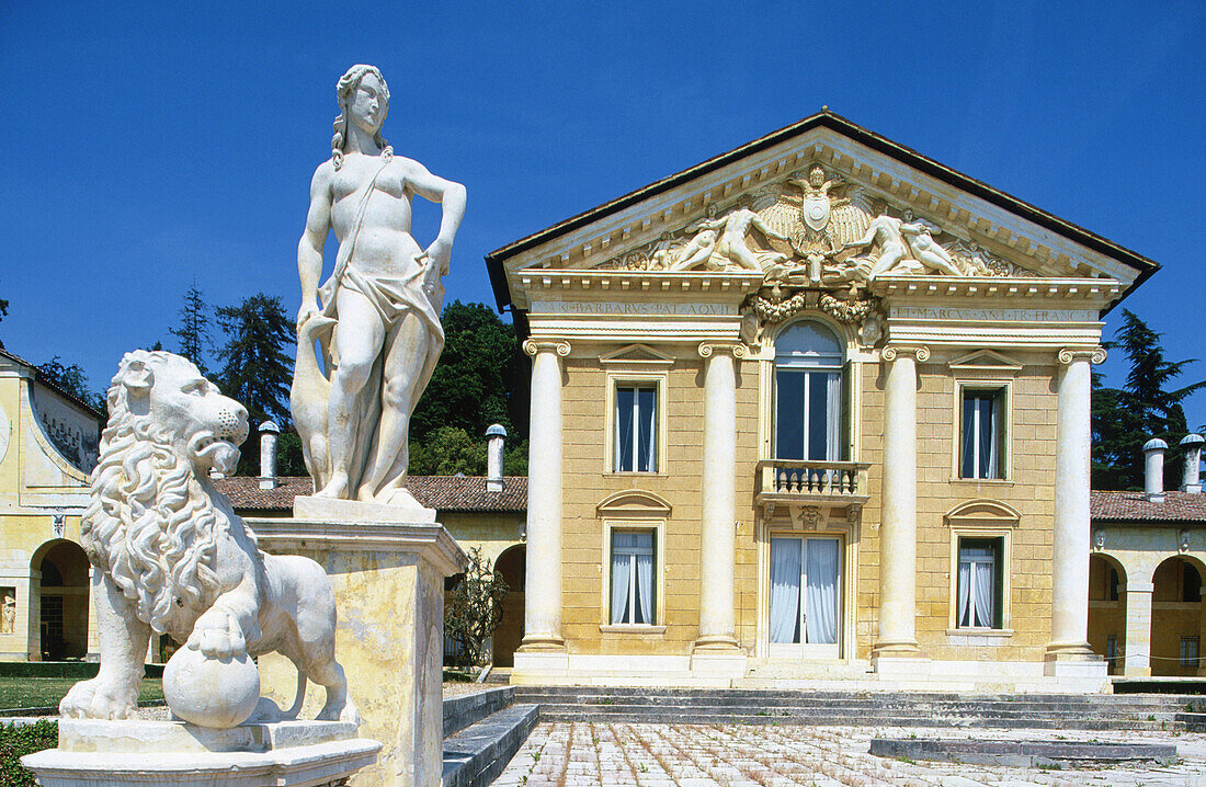 Villa Barbaro (designed by Palladio) at Maser. Veneto, Italy