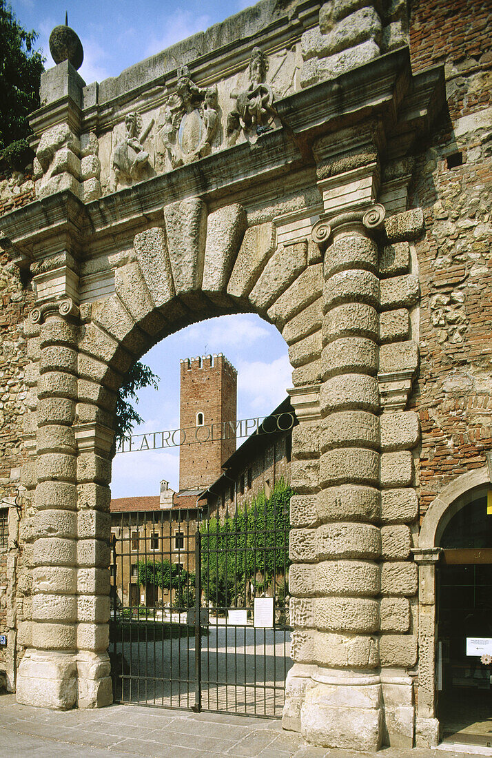 Teatro Olimpico, a present from Andrea Palladio to Vicenza , his hometown. Veneto. Italy