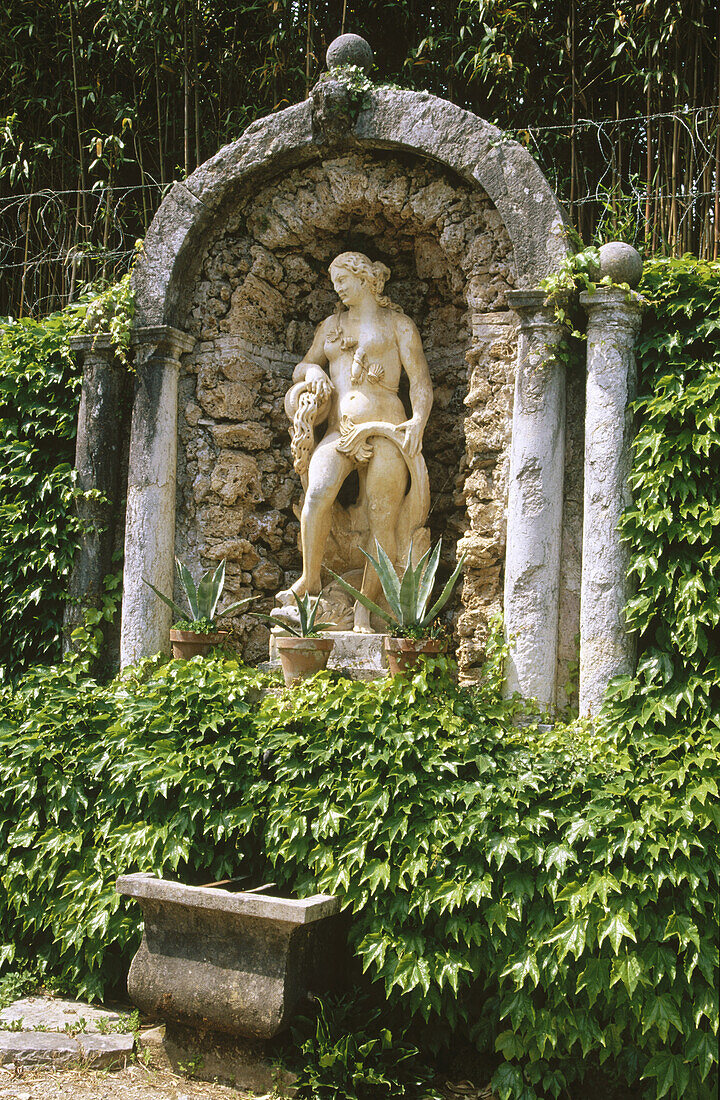 Sculpture in Villa Piovene (by Andrea Palladio). Lugo di Vicenza. Veneto, Italy