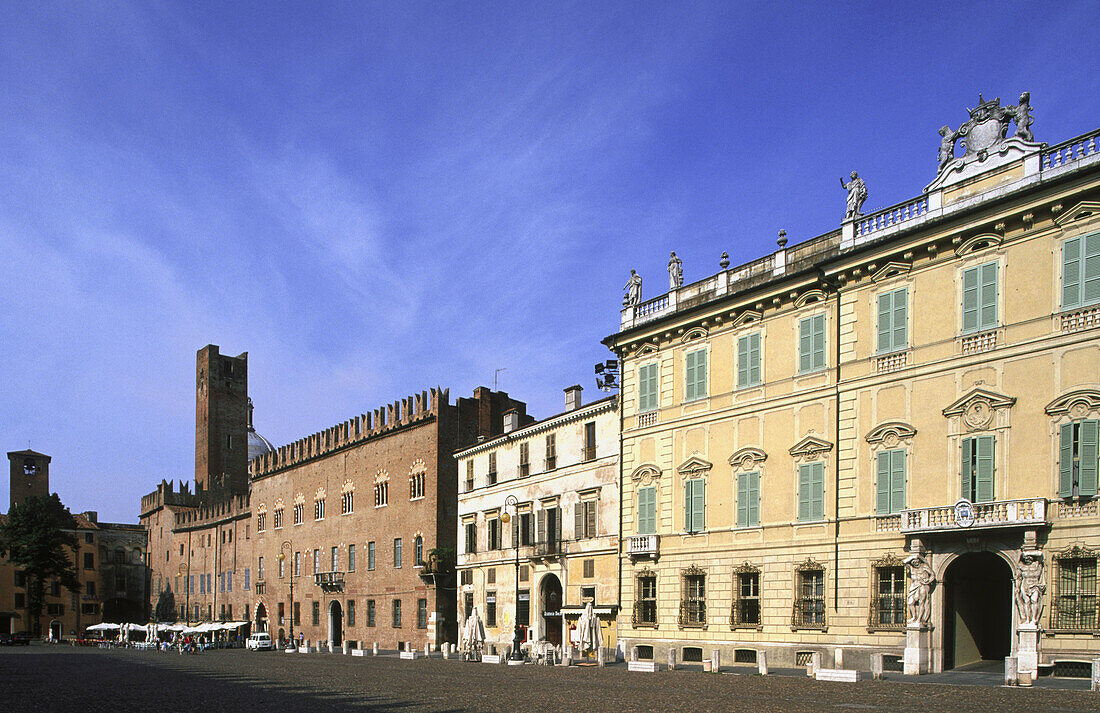 Vescovile Palace in Piazza Sordello. Montova. Lombardy, Italy