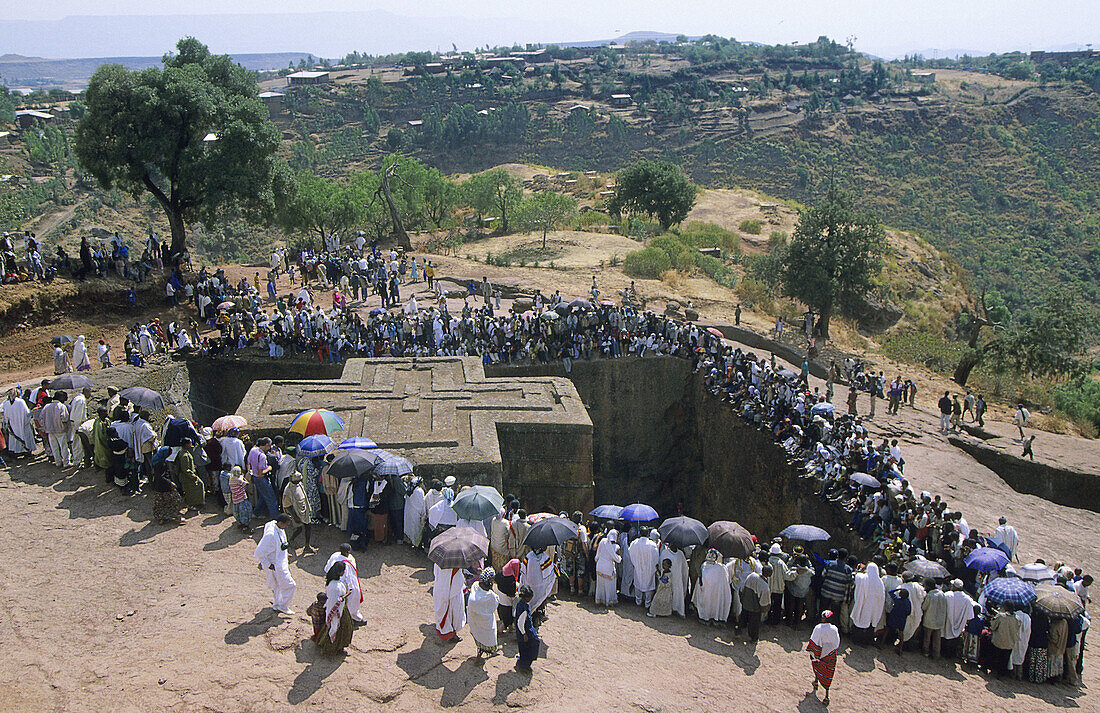 Timkat, Epiphany holiday. Lalibela. Ethiopia.