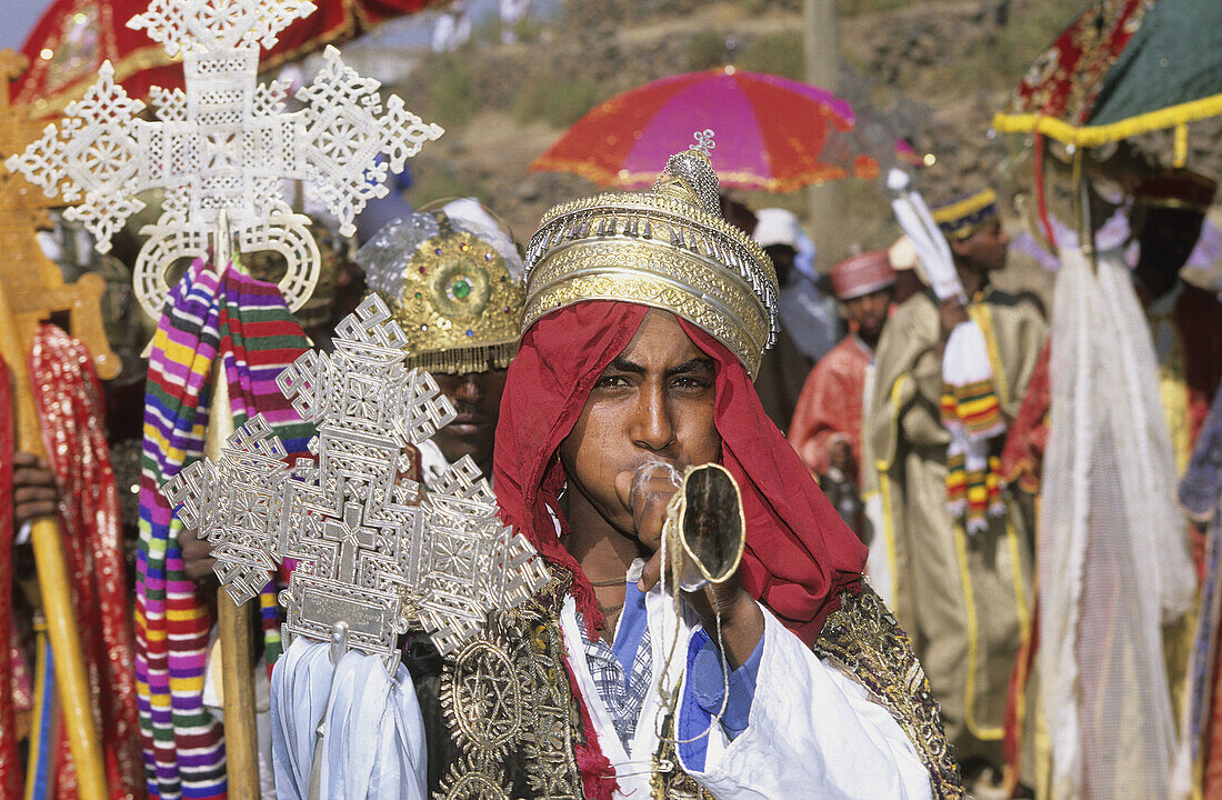 Timkat, Epiphany holiday. Lalibela. Ethiopia.